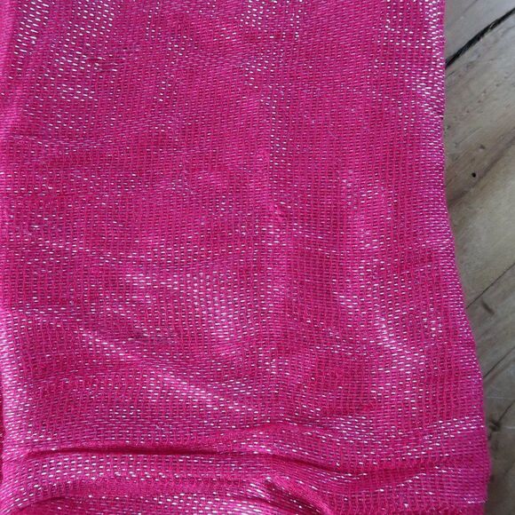 TARGET HOT PINK & SILVER METALLIC SCARF/SHAWL/WRAP - Picture 2 of 4